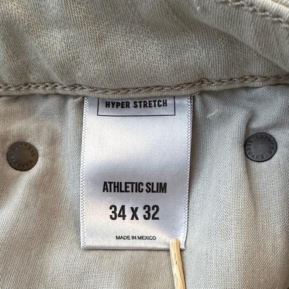 Express Hyper Stretch Athletic Slim Pants in Beige 34 x 32 - Picture 5 of 9
